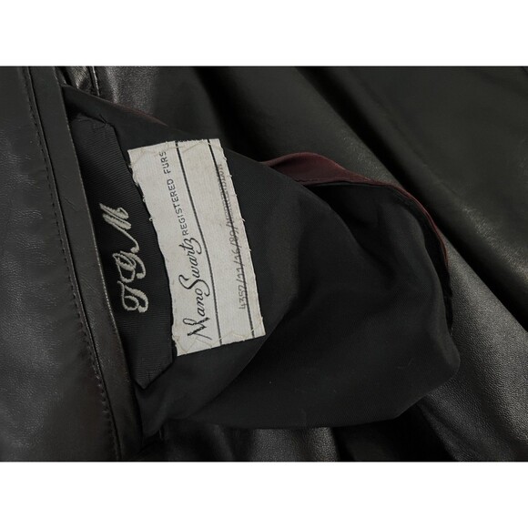 Vintage Mano Swartz Reversible Beaver Fur & Leather Bomber Jacket No Size - Picture 13 of 16